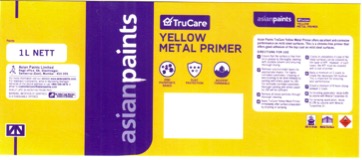 Asian Paints Trucare Yellow Metal Primer Device mark 3317293 Trademark