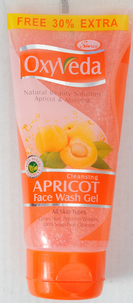 Simco Oxyveda Cleansing Apricot Face Wash Gel Device mark 3438151 Trademark