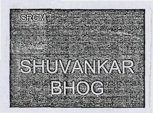 Srgm Shuvankar Bhog (label) Device mark 3401740 Trademark