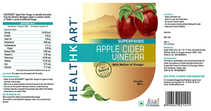 Healthkart Apple Cider Vinegar Label Device mark 3476160 Trademark