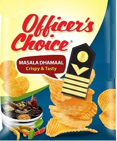 Officer's Choice Masala Dhamaal Crispy & Tasty (lable) Device mark 3434144 Trademark