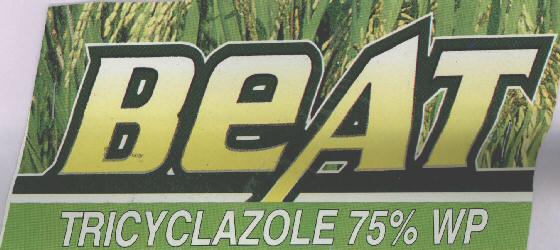 Beat Tricyclazole 75% Wp (label) Device mark 1508644 Trademark