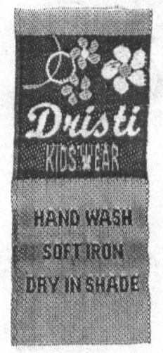 Dristi Kidswear, Device Of Flowers (label) Device mark 1511337 Trademark
