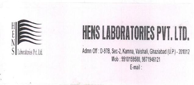 Hens Laboratories Pvt Ltd(label) Device mark 1544169 Trademark