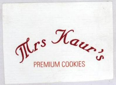 Mrs Kaur's Premium Cookies (label) Device mark 1578348 Trademark