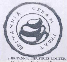 Britannia Cream Treat, De. Device mark 1552555 Trademark