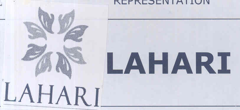 Lahari (logo) Device mark 1586382 Trademark