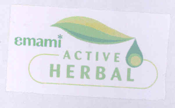 Emami Active Herbal (label) Device mark 1588390 Trademark