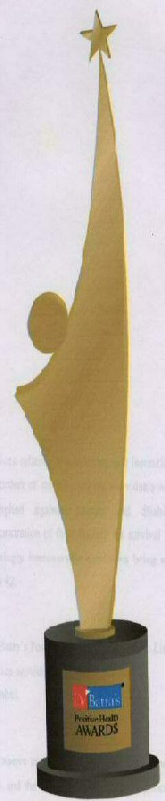 Positive Health Awards (device Of Trophy) Device mark 1588399 Trademark