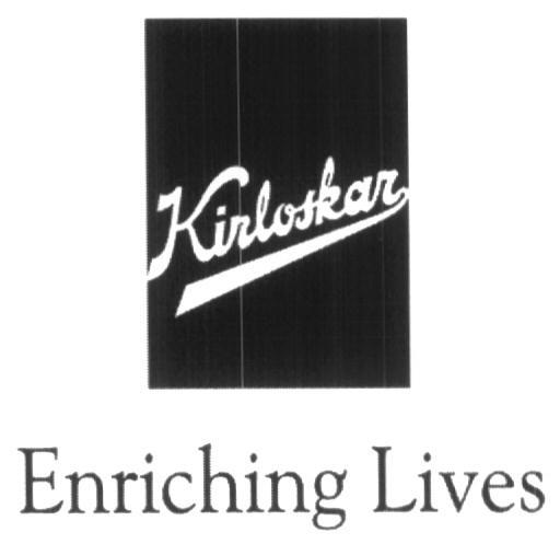 Kirloskar Enriching Lives (label) Device mark 1617648 Trademark