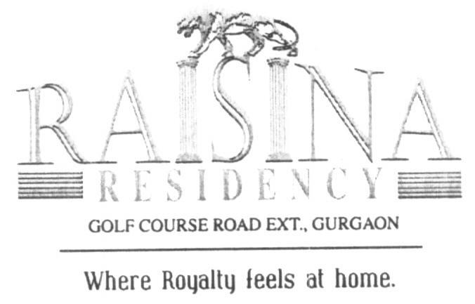 Raisina Residency (device Of Tiger) Device mark 1617870 Trademark