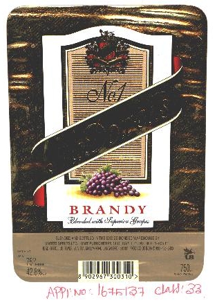 Mcdowell"s Brandy Device mark 1675137 Trademark