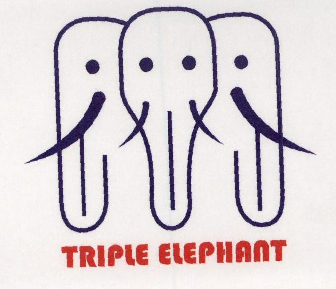 Triple Elephant (device Of Elephant) Device mark 1540013 Trademark