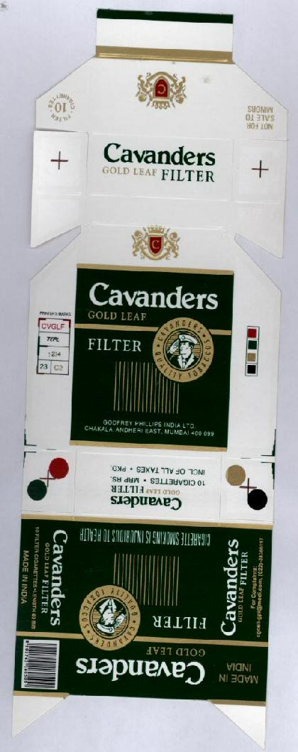 Cavandes Gold Leaf With Lable Device mark 1674340 Trademark