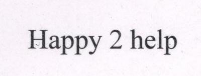 Happy 2 Help (label) Device mark 1688718 Trademark