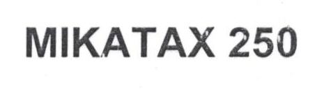 Mikatax 250 (device) Device mark 1688942 Trademark
