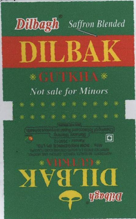 Dilbagh Dilbak Gutkha (label) Device mark 1631257 Trademark