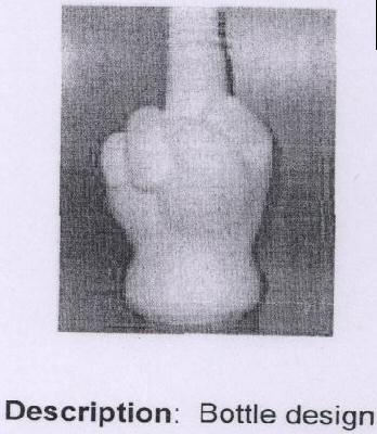 Bottle Design Device mark 1713837 Trademark