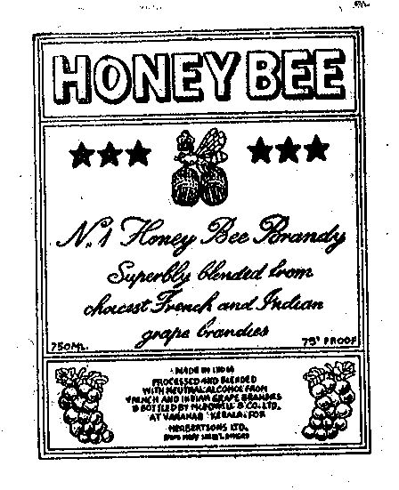 Honey Bee. Device mark 296836 Trademark