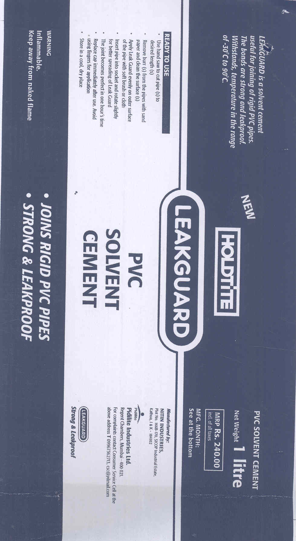 Leakguard (label) Device mark 1759097 Trademark