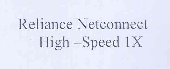 Reliance Netconnect High -speed 1x (label) Device mark 1773493 Trademark