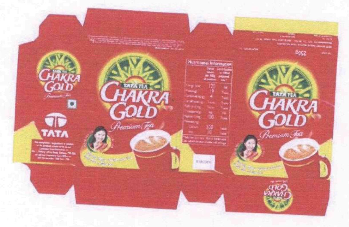 Chakra Gold (logo) Device mark 1730646 Trademark