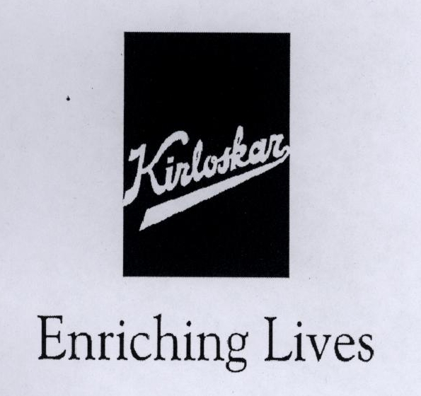 Kirloskar Enriching Lives (label) Device mark 1783540 Trademark
