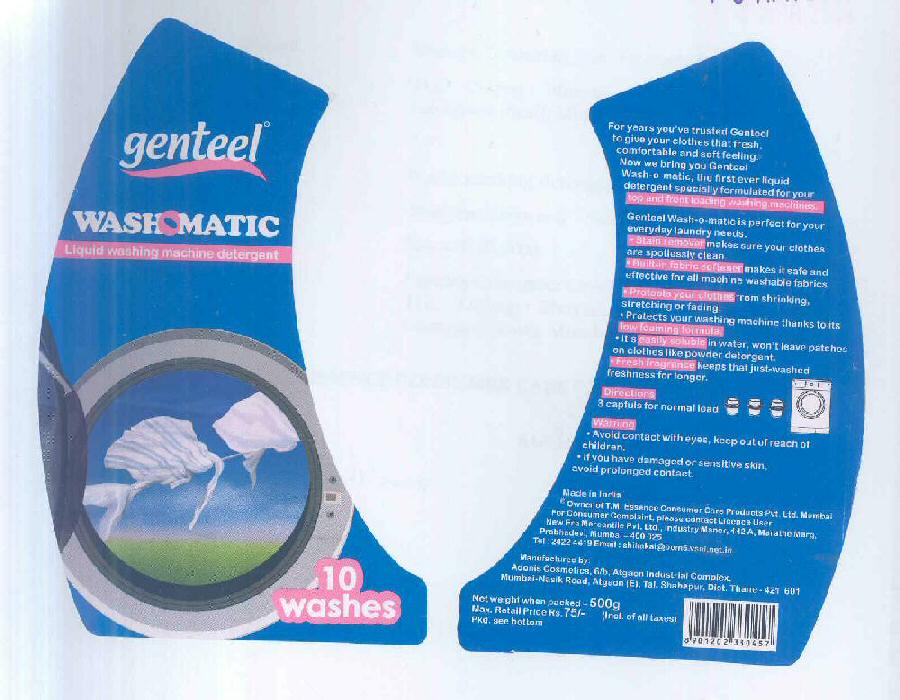 Genteel (label) Device mark 1676655 Trademark