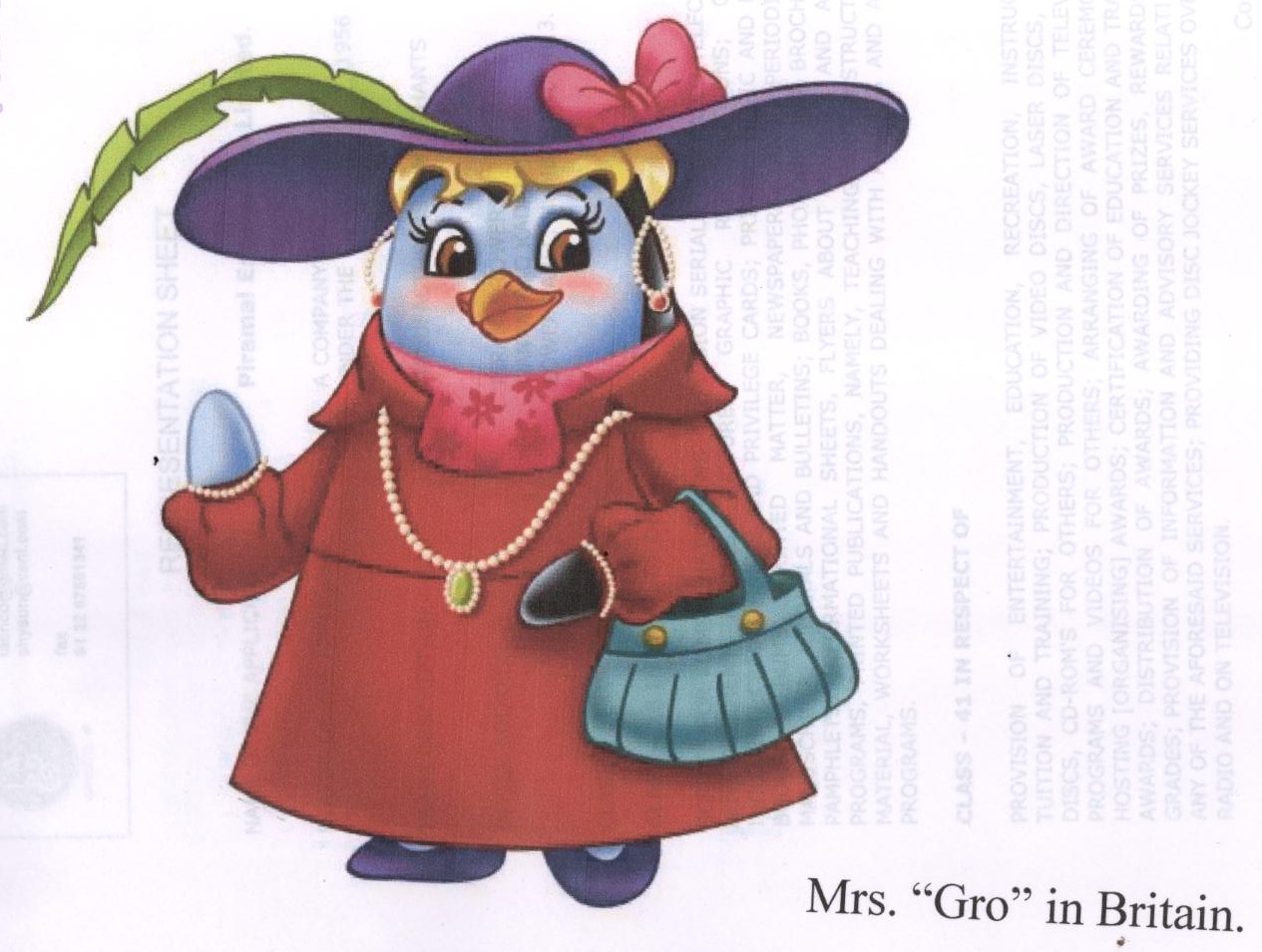 Mrs."gro" In Britain. Device mark 1893333 Trademark