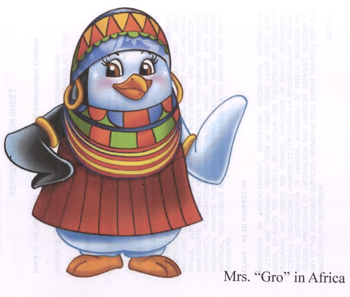 Mrs. "gro" In Africa Device mark 1893334 Trademark