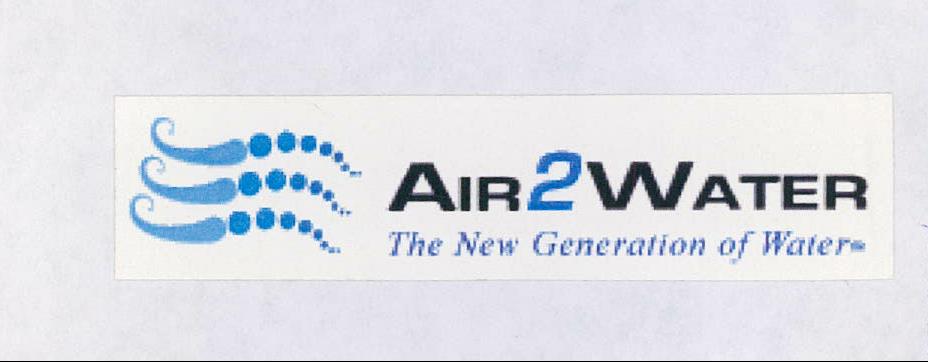 Air 2 Water The New Generation Of Water Device mark 2085585 Trademark