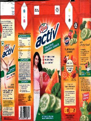 Real Active Mixed Fruit Cocumber Spinash(lable) Device mark 2135429 Trademark