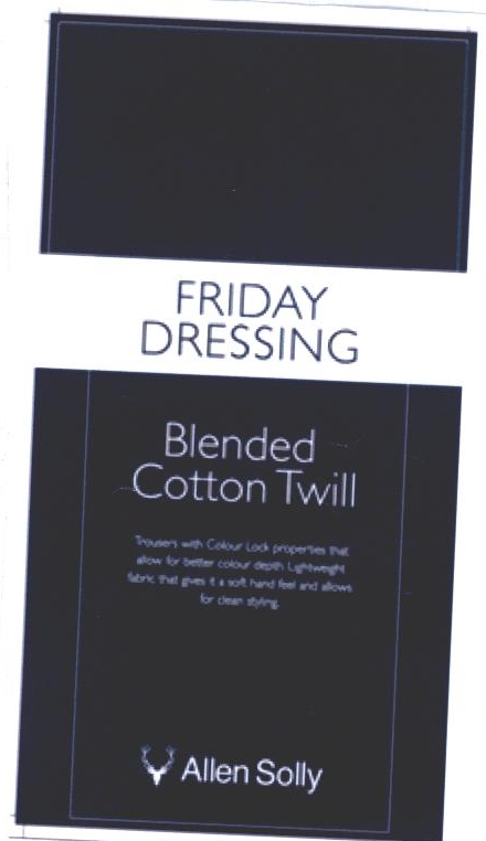 Friday Dressing Blended Cotton Twill Allen Solly Device mark 2244944 Trademark