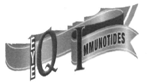 Eye Q Immunotides (logo) Device mark 2243558 Trademark