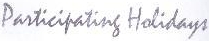 Participating Holidays Device mark 1974473 Trademark