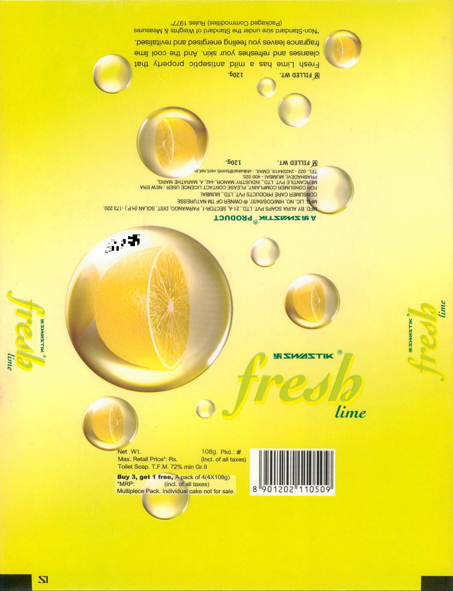 Swastik Fresh Lime Device mark 1996470 Trademark