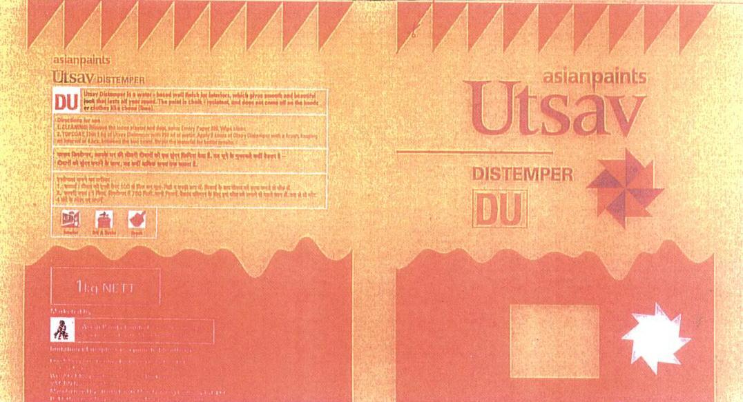Asianpaints Utsav (label) Device mark 1670418 Trademark