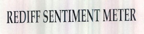 Rediff Sentiment Meter Device mark 2454516 Trademark