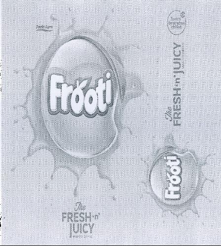 Parle Agro Frooti The Fresh 'n' Juicy Mango Drink (device Of Mango) Device mark 2313441 Trademark