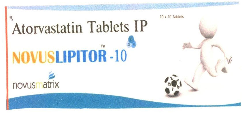 Atorvastatin Tablets Ip Novuslipitor -10 Device mark 2619115 Trademark