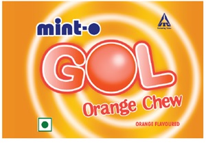 Mint-o Gol Orange Chew Device mark 2757542 Trademark