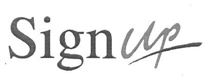 Sign Up (label) Device mark 2587568 Trademark
