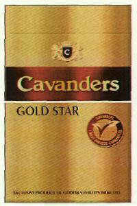 Cavanders Gold Star (label) Device mark 2633397 Trademark