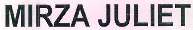 Mirza Juliet Device mark 3217328 Trademark
