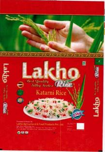Lakho Rice, Device Of Two Hands Holding Panicle Of Rice, Plate Containing Fried Rice Device mark 2946383 Trademark