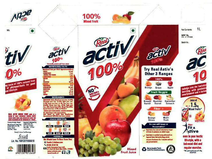 Real Activ 100% (lable) Device mark 3200766 Trademark