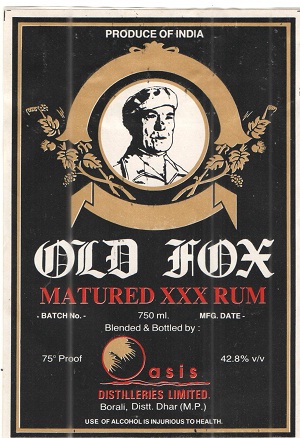 Old Fox Matured Xxx Rum Device mark 3295119 Trademark