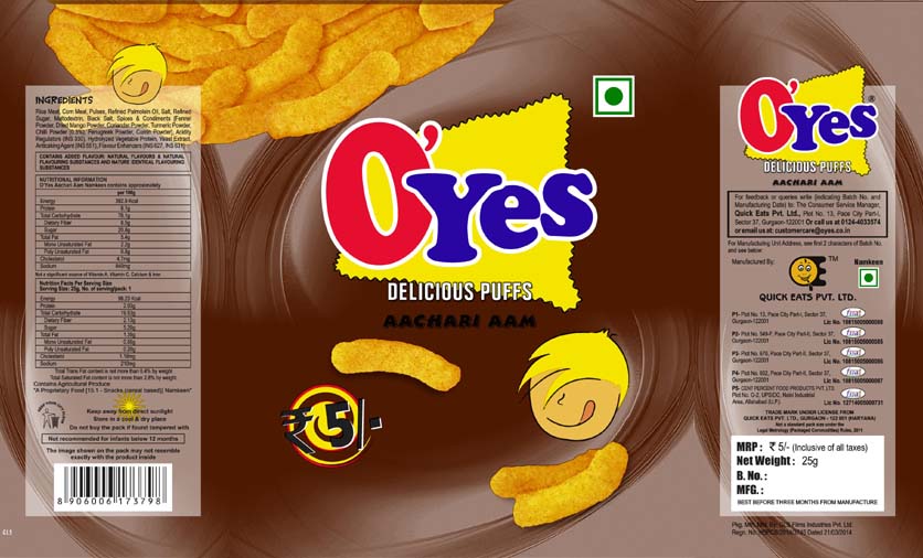 Oyes Device mark 3287674 Trademark