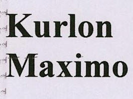 Kurlon Maximo Device mark 3255534 Trademark