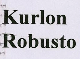 Kurlon Robusto Device mark 3255537 Trademark